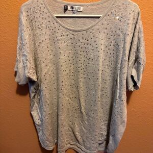 Jennifer Lopez grey sequined top